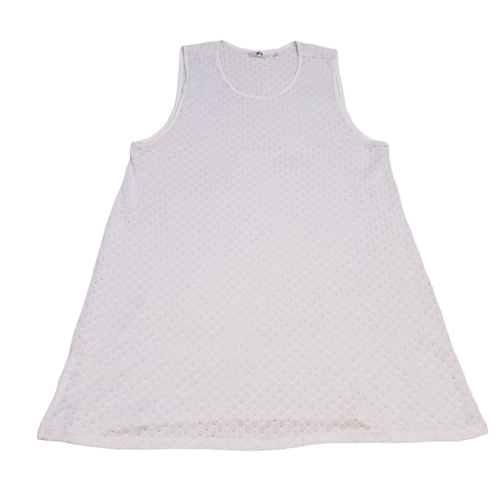 Aqua La Vie En Rose Lightweight Open Knit Tank Top Beach Cover-Up